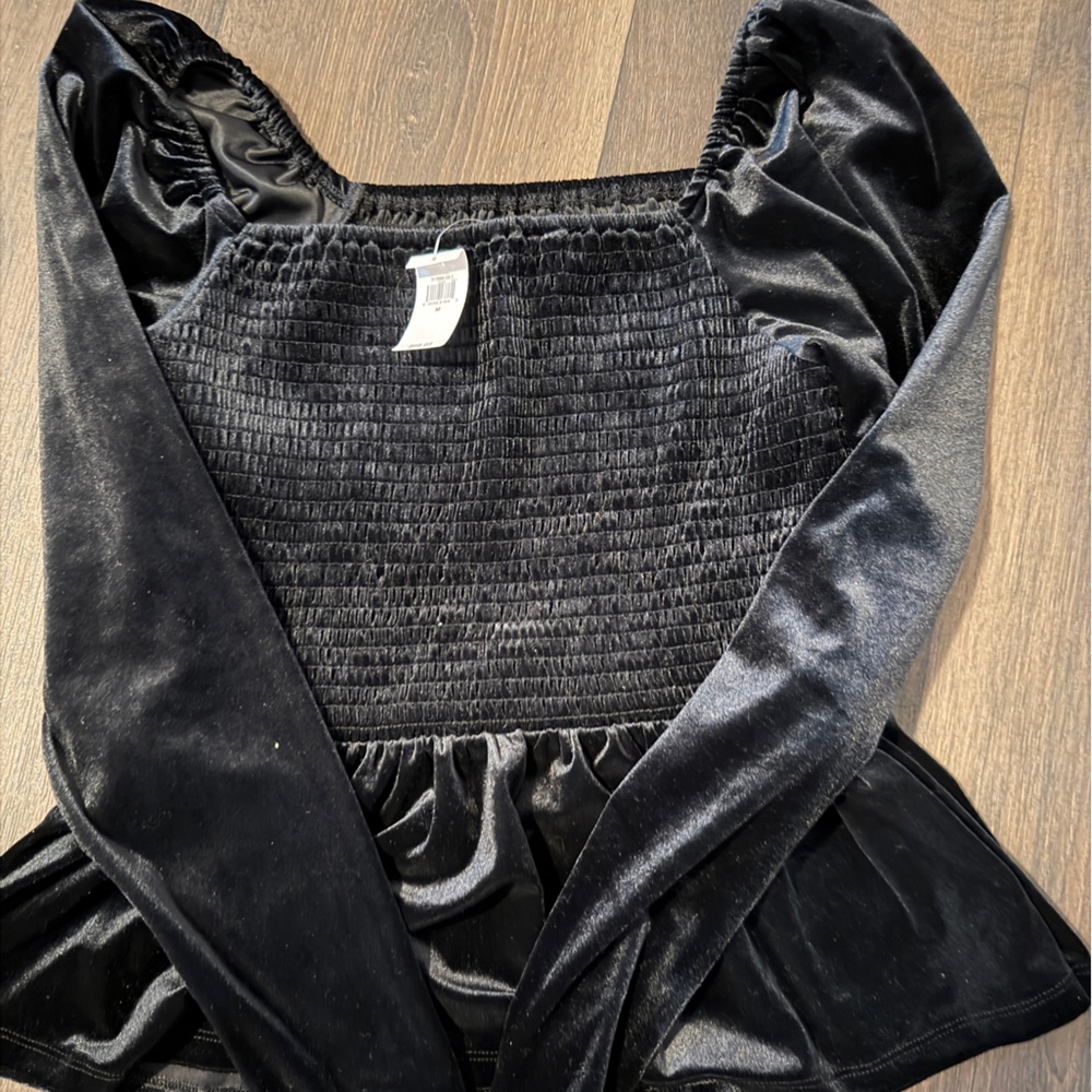 GAP Black Velvet Blouse